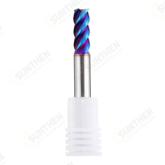 HRC60 5/6/8mm 4 Flutes Milling Cutter Blue NACO Coated Tungsten Carbide Milling Cutter CNC Tool HRC60 5/6/8mm 4 Flutes Milling Cutter Blue NACO Coated Tungsten Carbide Milling Cutter CNC Tool