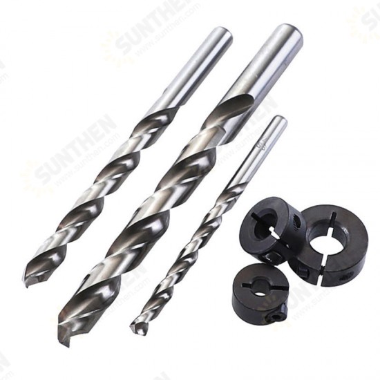 HSS Imperial Twist Drill Bit Woodworking Bevel Drill Bit with Limited Ring and Hex Wrench HSS Imperial Twist Drill Bit Woodworking Bevel Drill Bit with Limited Ring and Hex Wrench