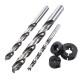 HSS Imperial Twist Drill Bit Woodworking Bevel Drill Bit with Limited Ring and Hex Wrench