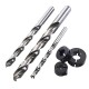 HSS Imperial Twist Drill Bit Woodworking Bevel Drill Bit with Limited Ring and Hex Wrench HSS Imperial Twist Drill Bit Woodworking Bevel Drill Bit with Limited Ring and Hex Wrench