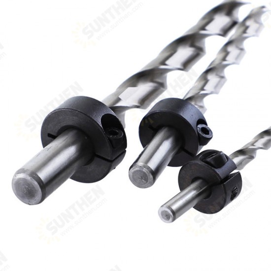 HSS Imperial Twist Drill Bit Woodworking Bevel Drill Bit with Limited Ring and Hex Wrench HSS Imperial Twist Drill Bit Woodworking Bevel Drill Bit with Limited Ring and Hex Wrench