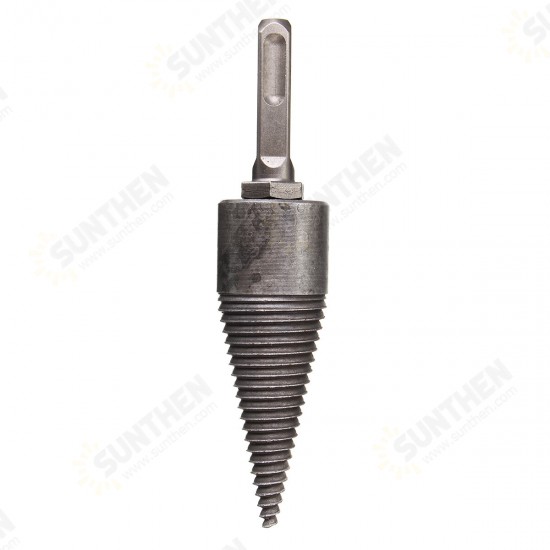 Hex Shank/Square Handle Firewood Splitting Drill Bit Wood Cone Drilling Tools Kit