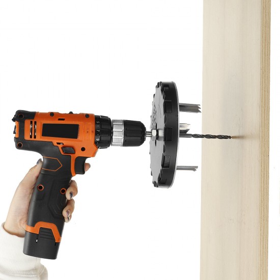 Hole Saw Cutter 45-130mm Adjustable Zinc Aluminum Alloy Punching Saw for Plywood Cork Gypsum Board OSB Panel Punching