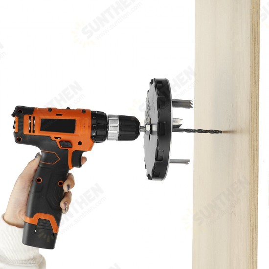 Hole Saw Cutter 45-130mm Adjustable Zinc Aluminum Alloy Punching Saw for Plywood Cork Gypsum Board OSB Panel Punching