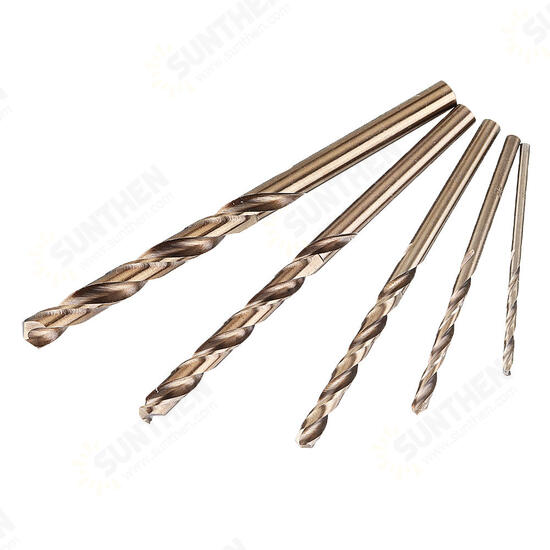 Upgrade 5Pcs 2-6mm Drill Bits HSS-CO Cobalt Twist Drill Bit For Bosch Dremel Rotary Tool