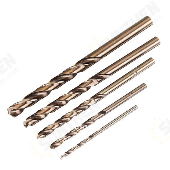 Upgrade 5Pcs 2-6mm Drill Bits HSS-CO Cobalt Twist Drill Bit For Bosch Dremel Rotary Tool