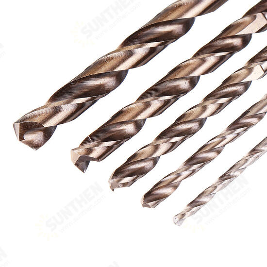 Upgrade 5Pcs 2-6mm Drill Bits HSS-CO Cobalt Twist Drill Bit For Bosch Dremel Rotary Tool