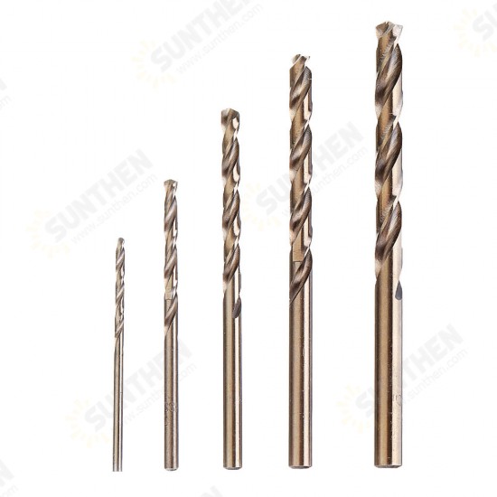 Upgrade 5Pcs 2-6mm Drill Bits HSS-CO Cobalt Twist Drill Bit For Bosch Dremel Rotary Tool