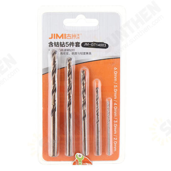 Upgrade 5Pcs 2-6mm Drill Bits HSS-CO Cobalt Twist Drill Bit For Bosch Dremel Rotary Tool Upgrade 5Pcs 2-6mm Drill Bits HSS-CO Cobalt Twist Drill Bit For Bosch Dremel Rotary Tool