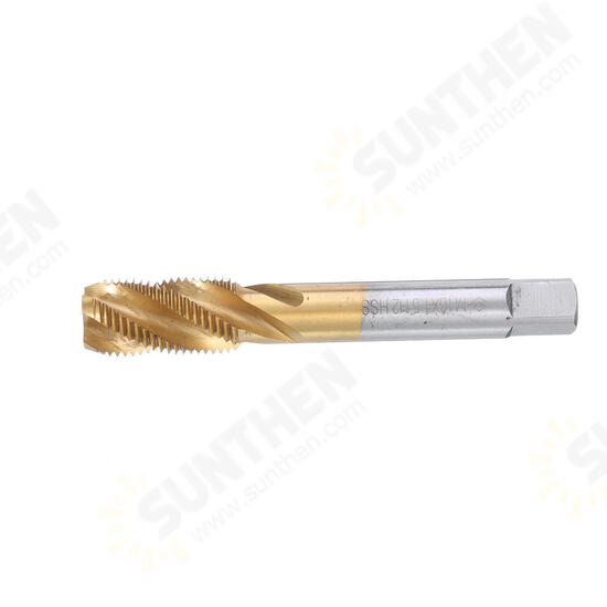 M12-20 HSS Titanium Coated Screw Tap Metric Spiral Fluted Machine Screw Hand Tap