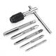 M3-M8 Tap Drill Set T Handle Ratchet Tap Wrench Machinist Tool With Screw Tap Hand