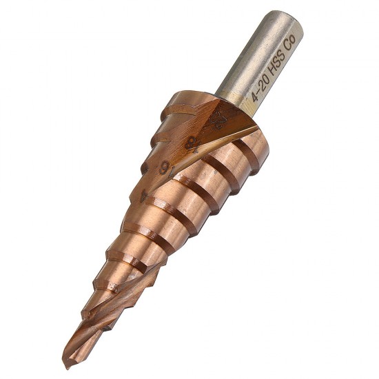 M35 Cobalt Step Drill 4-12/4-20/4-32mm HSS Drill Bits Triangle Shank For Stainless Steel