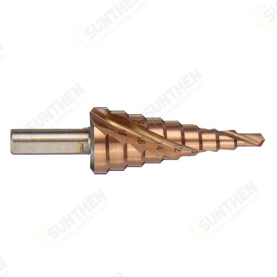 M35 Cobalt Step Drill 4-12/4-20/4-32mm HSS Drill Bits Triangle Shank For Stainless Steel M35 Cobalt Step Drill 4-12/4-20/4-32mm HSS Drill Bits Triangle Shank For Stainless Steel