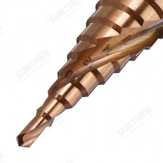 M35 Cobalt Step Drill 4-12/4-20/4-32mm HSS Drill Bits Triangle Shank For Stainless Steel