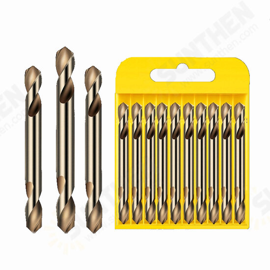 M35 Cobalt-containing Super-hard Double-edged Punching And All-grinding Double-head Spiral Drill M35 Cobalt-containing Super-hard Double-edged Punching And All-grinding Double-head Spiral Drill