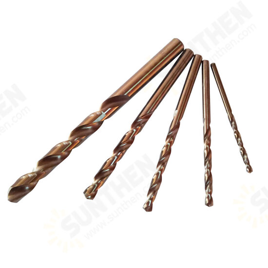 M35 Fully Ground Cobalt-containing Straight Shank Twist Drill Set Stainless Steel Drill Bit High Speed Steel Metal Steel Plate Twist Drill Bit M35 Fully Ground Cobalt-containing Straight Shank Twist Drill Set Stainless Steel Drill Bit High Speed Steel Metal Steel Plate Twist Drill Bit