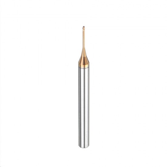 R0.4 2 Flutes Ball Nose Long Neck Milling Cutter HRC60 CNC Deep Notch Cutter End Mill
