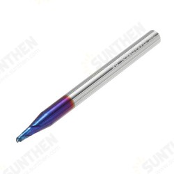 R0.5-R3 2 Flutes Tungsten Carbide End Mill HRC65 NACO Coated Ball Nose Milling Cutter R0.5-R3 2 Flutes Tungsten Carbide End Mill HRC65 NACO Coated Ball Nose Milling Cutter