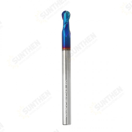 R0.5-R3 2 Flutes Tungsten Carbide End Mill HRC65 NACO Coated Ball Nose Milling Cutter R0.5-R3 2 Flutes Tungsten Carbide End Mill HRC65 NACO Coated Ball Nose Milling Cutter