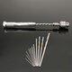 Semi-automatic Mini Hand Drill with 10 Twist Drills Chuck Clamping 0.3-4.0mm Reamer Pinhole Hand Drill