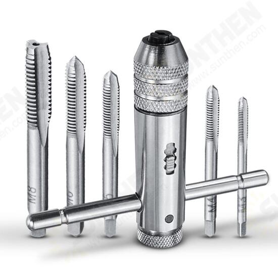 T-type Ratchet Tap Wrench M3-M8 Thread Metric Adjustable Tap Wrench Tool Set T-type Ratchet Tap Wrench M3-M8 Thread Metric Adjustable Tap Wrench Tool Set