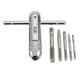 T-type Ratchet Tap Wrench M3-M8 Thread Metric Adjustable Tap Wrench Tool Set T-type Ratchet Tap Wrench M3-M8 Thread Metric Adjustable Tap Wrench Tool Set