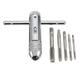 T-type Ratchet Tap Wrench M3-M8 Thread Metric Adjustable Tap Wrench Tool Set