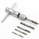 T-type Ratchet Tap Wrench M3-M8 Thread Metric Adjustable Tap Wrench Tool Set T-type Ratchet Tap Wrench M3-M8 Thread Metric Adjustable Tap Wrench Tool Set