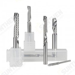 Tungsten Carbide Left Hand Single Flute End Mill 3.175mm Shank Spiral Milling Cutter Carbide CNC Router Bit Engraving Bit Tungsten Carbide Left Hand Single Flute End Mill 3.175mm Shank Spiral Milling Cutter Carbide CNC Router Bit Engraving Bit