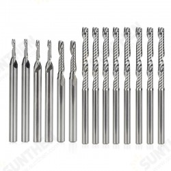 Tungsten Carbide Left Hand Single Flute End Mill 3.175mm Shank Spiral Milling Cutter Carbide CNC Router Bit Engraving Bit