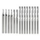 Tungsten Carbide Left Hand Single Flute End Mill 3.175mm Shank Spiral Milling Cutter Carbide CNC Router Bit Engraving Bit