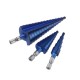 Upgrade 3Pcs 1/4 Inch Hex Shank Blue Nano Coated Step Drill Bit Set 4-12/4-12/4-32mm