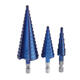 Upgrade 3Pcs 1/4 Inch Hex Shank Blue Nano Coated Step Drill Bit Set 4-12/4-12/4-32mm