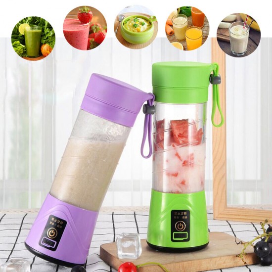 400ml Portable USB Electric Fruit Juicer Smoothie Maker Bottle Vegetables Juice