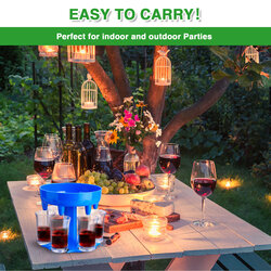 6 Shot Glass Dispenser with 6 Cups Hanging Holder Stand Rack Carrier Caddy Liquor Dispenser Gifts Drinking Games for Bar Home Cocktail Par 6 Shot Glass Dispenser with 6 Cups Hanging Holder Stand Rack Carrier Caddy Liquor Dispenser Gifts Drinking Games for Bar Home Cocktail Par