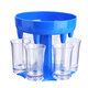 6 Shot Glass Dispenser with 6 Cups Hanging Holder Stand Rack Carrier Caddy Liquor Dispenser Gifts Drinking Games for Bar Home Cocktail Par