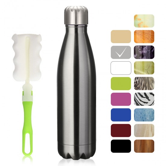 500ml Insulated Stainless Steel Water Vacuum Bottle Double-Walled for Outdoor Sports Hiking Running