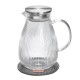 Glass Carafe Jug Kettle (2L/68oz) Water Carafe Drinks Jug with 304 Stainless Steel Lid Spout, Filter and Brush for Cold Hot Water Drinks Iced Tea Homemade Drinks Milk Coffee Wine