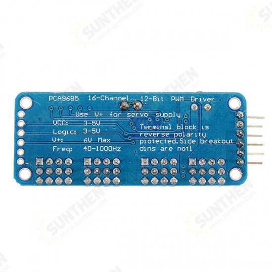 5Pcs PCA9685 16-Channel 12-bit PWM Servo Motor Driver I2C Module