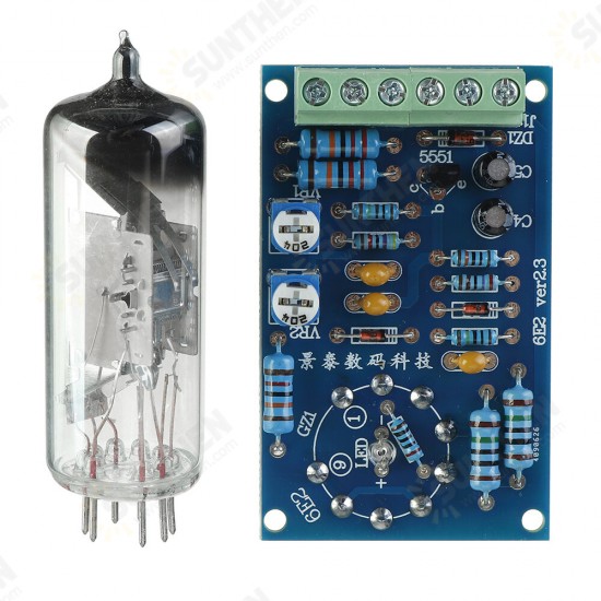 6E2 Indication Meter Audio Level Indicator Level Circuit Board Drive Board Adjustable Sensitivity for Amp Signal Amplifier