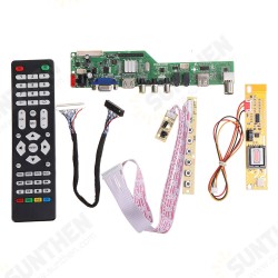 Digital Signal M3663.03B DVB-T2 Universal LCD TV Controller Driver Board TV/PC/VGA/HDMI/USB+7 Key Button+2ch 6bit 30pins LVDS Cable+1 Lamp Inverter Digital Signal M3663.03B DVB-T2 Universal LCD TV Controller Driver Board TV/PC/VGA/HDMI/USB+7 Key Button+2ch 6bit 30pins LVDS Cable+1 Lamp Inverter