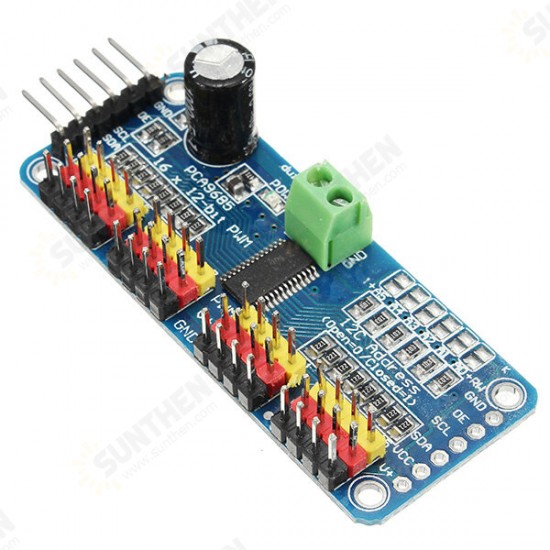 PCA9685 16-Channel 12-bit PWM Servo Motor Driver I2C Module