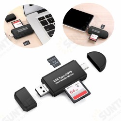 3 in 1 Multifunction Card Reader 480Mbps High Speed Type-c USB 2.0 Micro Usb Tf Memory Card OTG Card Reader 3 in 1 Multifunction Card Reader 480Mbps High Speed Type-c USB 2.0 Micro Usb Tf Memory Card OTG Card Reader