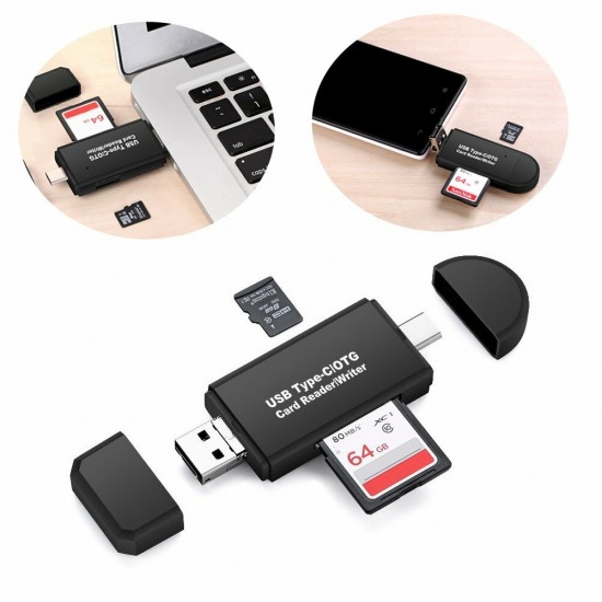 3 in 1 Multifunction Card Reader 480Mbps High Speed Type-c USB 2.0 Micro Usb Tf Memory Card OTG Card Reader