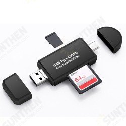 3 in 1 Multifunction Card Reader 480Mbps High Speed Type-c USB 2.0 Micro Usb Tf Memory Card OTG Card Reader 3 in 1 Multifunction Card Reader 480Mbps High Speed Type-c USB 2.0 Micro Usb Tf Memory Card OTG Card Reader