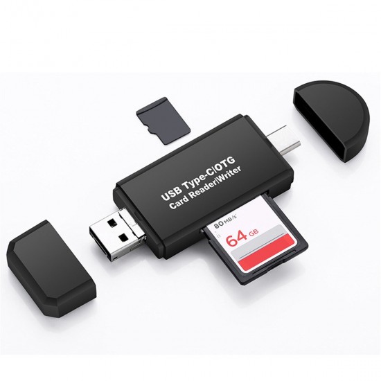 3 in 1 Multifunction Card Reader 480Mbps High Speed Type-c USB 2.0 Micro Usb Tf Memory Card OTG Card Reader
