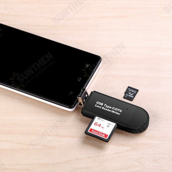 3 in 1 Multifunction Card Reader 480Mbps High Speed Type-c USB 2.0 Micro Usb Tf Memory Card OTG Card Reader