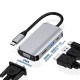 4 in 1 Type-C Hub Docking Station Adapter with USB 3.0 / PD Fast Charger / HDMI / VGA for MacBook Smartphone Televisions Projectors