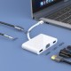 Multifunctional Type-C Hub Docking Station Adapter with SD/ TF Card Reader+USB3.0+HDMI+3.5mm Audio+VGA+PD Fast Charging