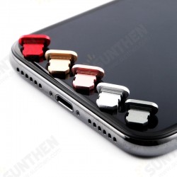 Universal Aluminium Alloy Metal Dustproof Plug Charge Port Decoration Accessories With Card Pin for iPhone Whole Series for iPhone 11 X XR XS Max Universal Aluminium Alloy Metal Dustproof Plug Charge Port Decoration Accessories With Card Pin for iPhone Whole Series for iPhone 11 X XR XS Max